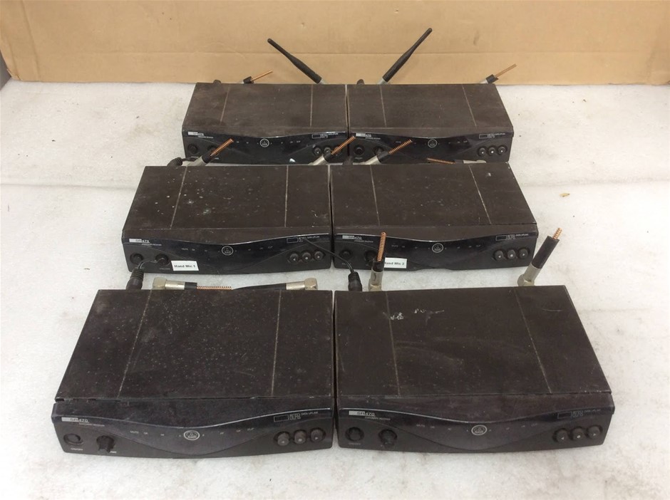 AKG SR470 Wireless Microphone Receiver (Lot of 6)