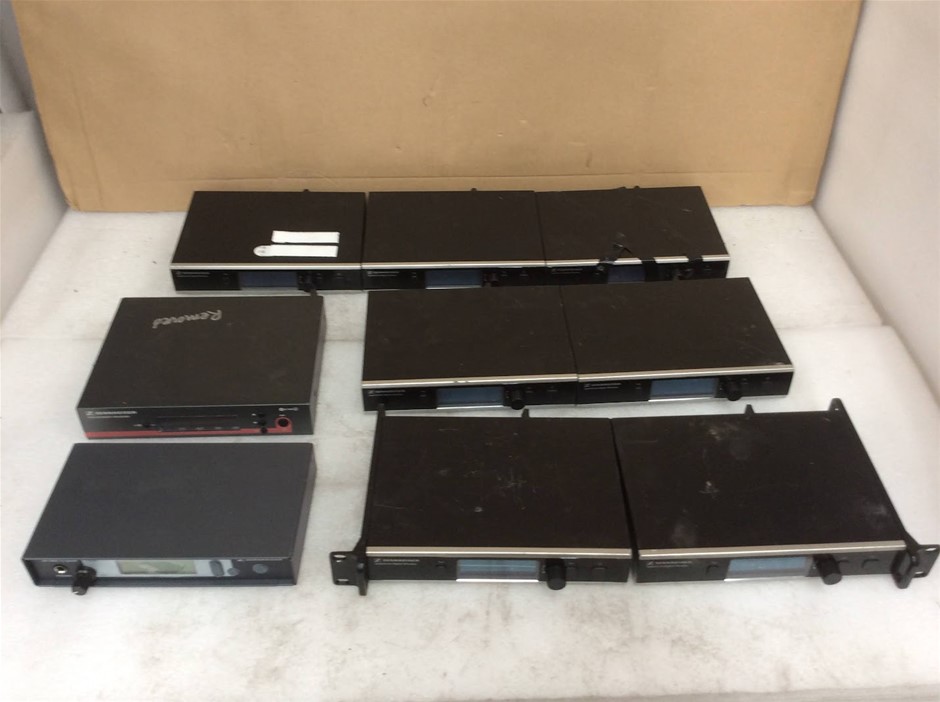Sennheiser SL Rack Receiver DW and EM 100 Wireless Rack Receiver (Lot of 9)