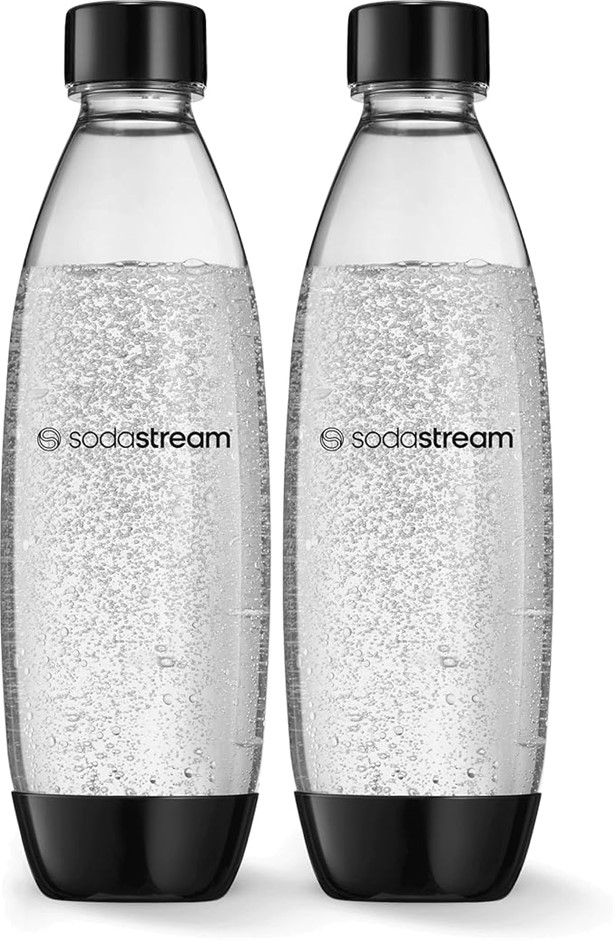 SODASTREAM Dishwasher Safe 1L Classic Carbonating Bottle, Pack of 2 Bottles