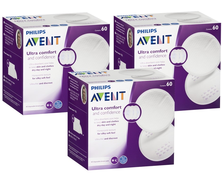 2 x PHILIPS Avent Disposable Breast Pads - Ultra Comfort and Confidence, Ho