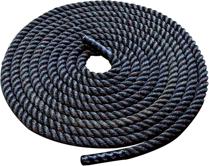BODY-SOLID Fitness Training Rope, BSTBR1540, Black, 1.5" Diameter/40ft Long