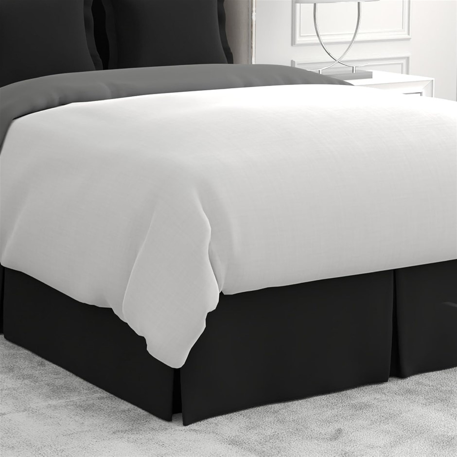 2 x MAGIC SKIRT Tailored Bedskirt, Never Lift Your Mattress, Classic 14” Dr
