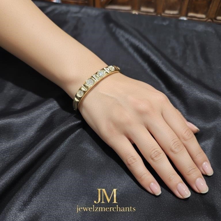 18K/Italy Solid Gold Filled Bangle -(stamped 18K/Italy)-Warranty Quality