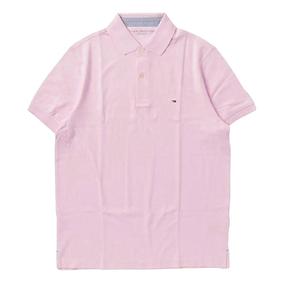 TOMMY HILFIGER Men's Richard Polo, Size L, 100% Cotton, Pink (TOA), 43844.
