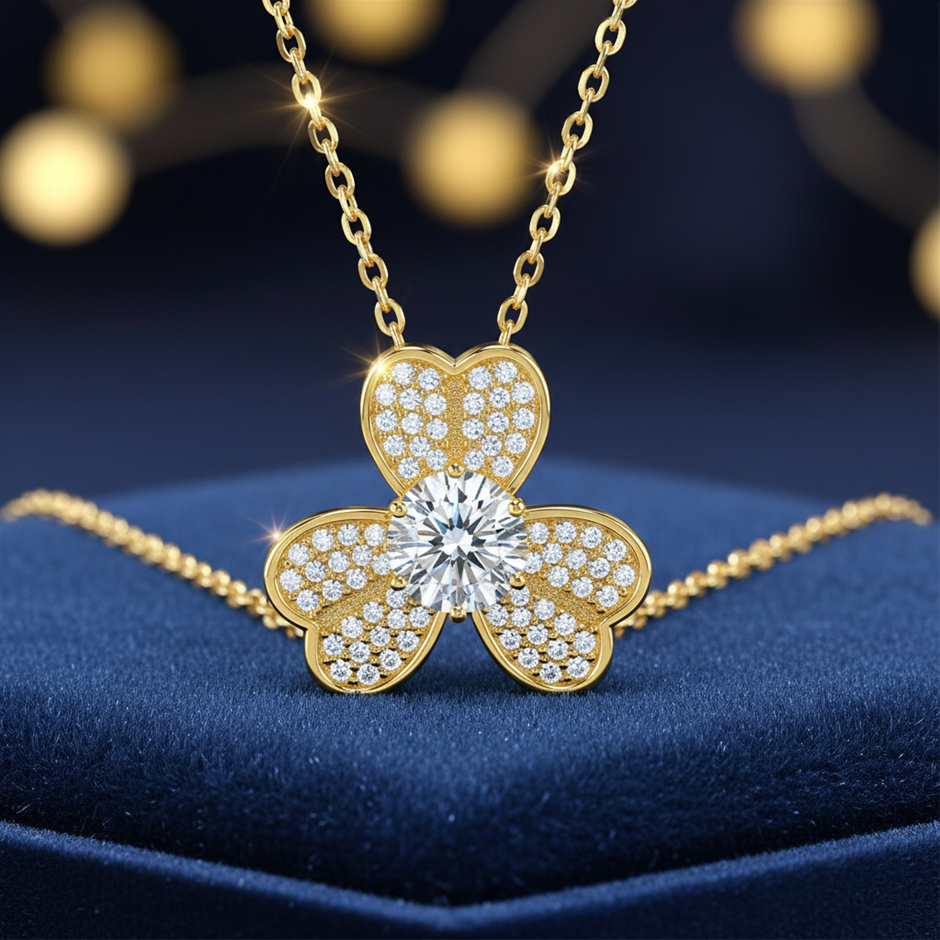 1.0ct GRA Moissanite white Brilliant Cut 925 Sterling Silver Pendant-VVS1