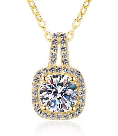 1.0ct GRA Moissanite white Brilliant Cut 925 Sterling Silver Pendant-VVS1
