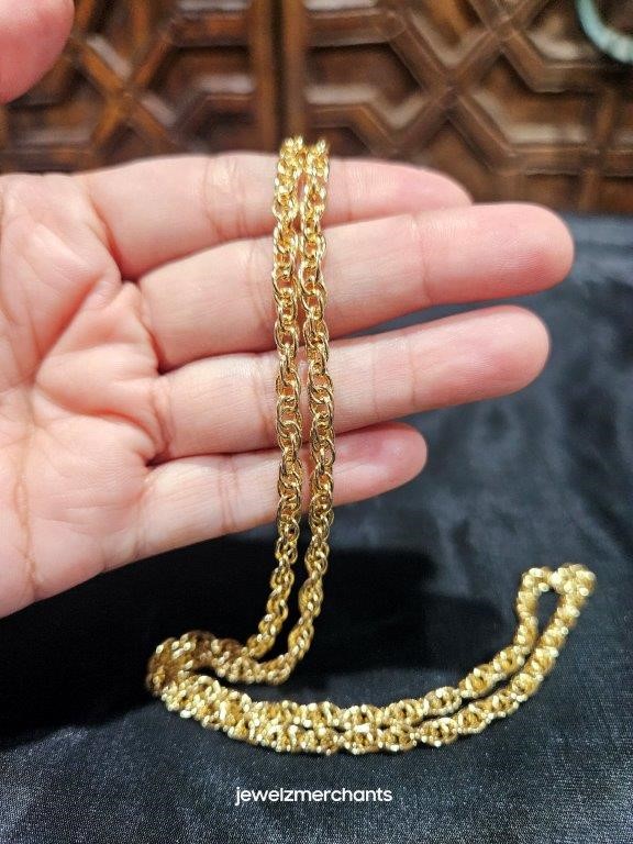 18KGold Filled /Italy Stamped Yellow Cuban Chain -50cm