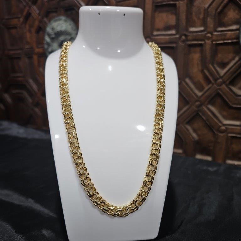 18k Italy Stamped Heavy Yellow Gold Filled Chain-Quality Guarantee-60cm