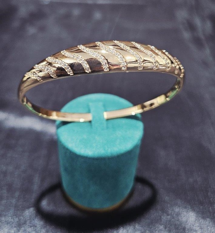24k Solid Gold Filled Bangle -(Stamped 24k)