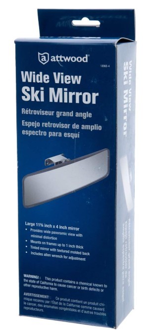 Attwood 13065-4 Adjustable Wide-View Water Ski Rear View Boat Mirror