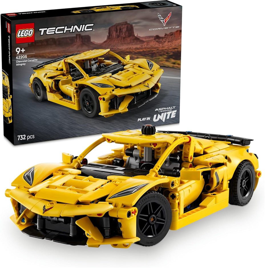 LEGO Technic Chevrolet Corvette Stingray Race Car Toy for 9+ Year Old Boys