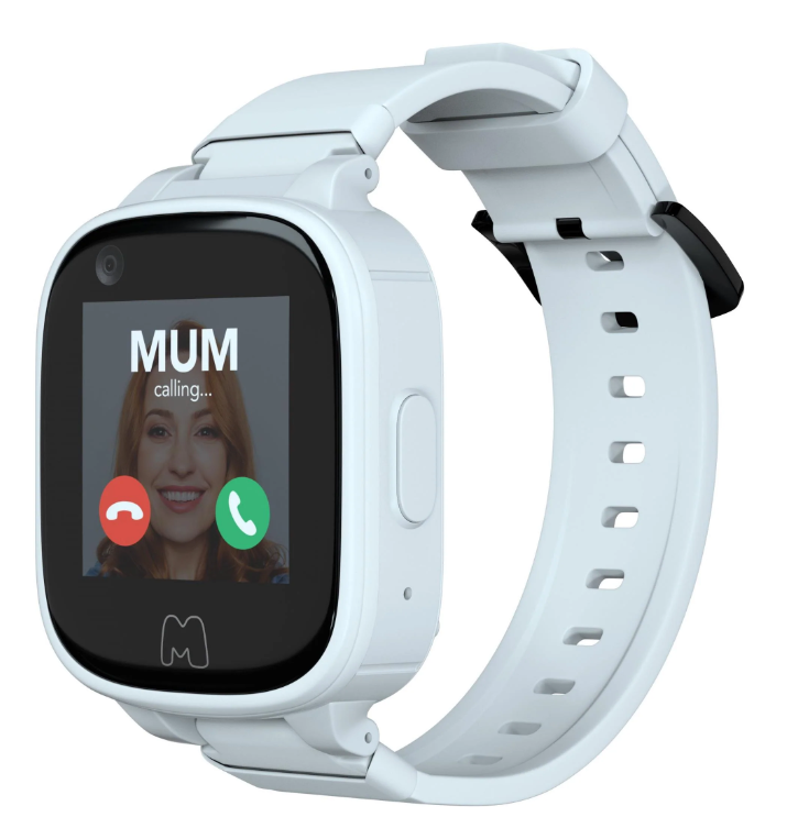 MOOCHIES Connect 4G Smartwatch (White). NB: Minor Use. Untested. Missing Ac