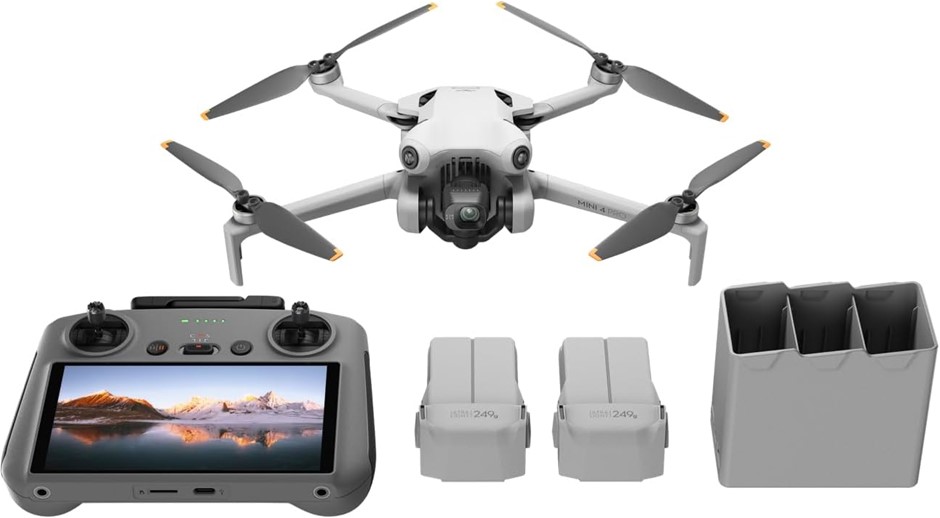 DJI Mini 4 Pro Fly More Combo with DJI RC 2 (screen remote controller), Fol