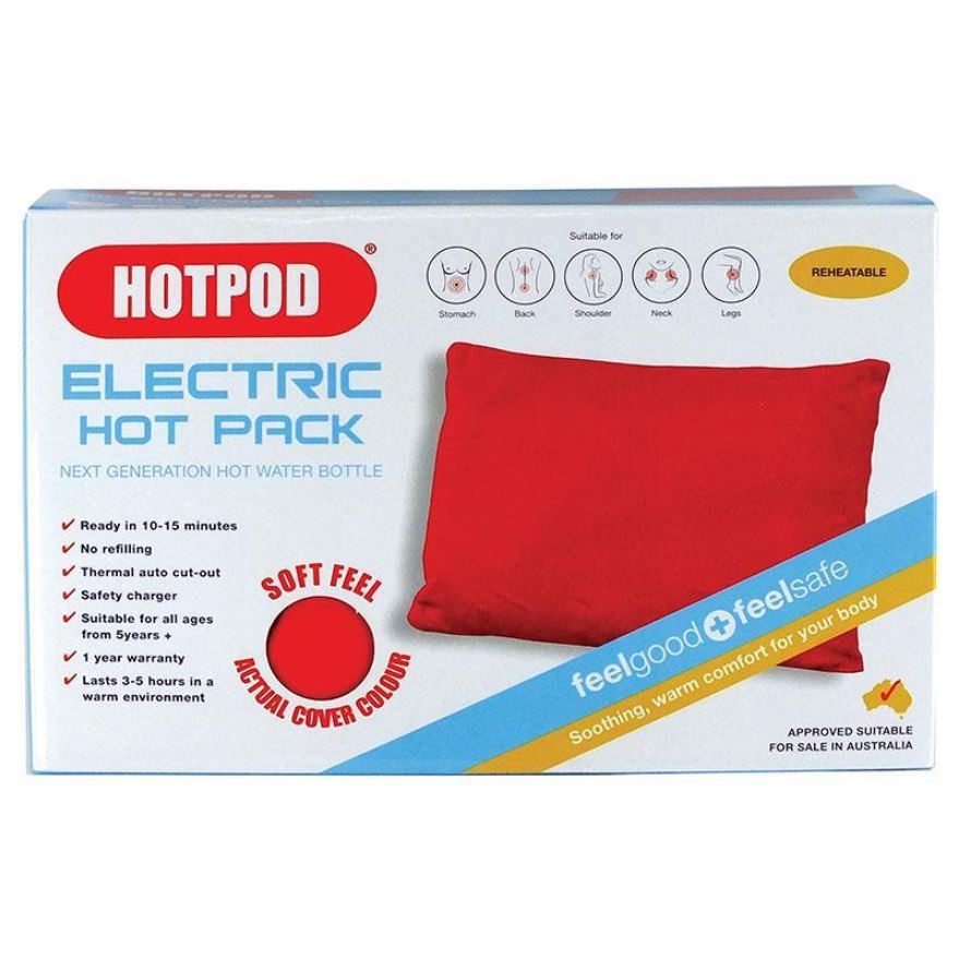 HOTPOD Electric Hot Pack, Red. N.B: Damaged packaging.