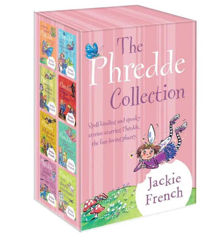 JACKIE FRENCH The Phredde Collection 8 Book Box Set. NB: Damage packaging.