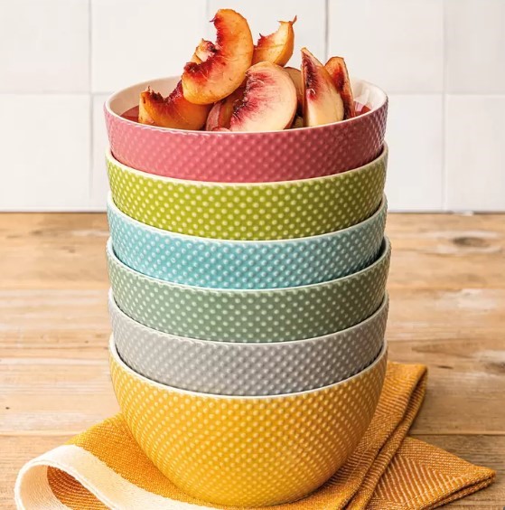 OVER AND BACK Rainbow Bowls, 6pc. N.B: Damaged packaging & 1 x bowl is miss