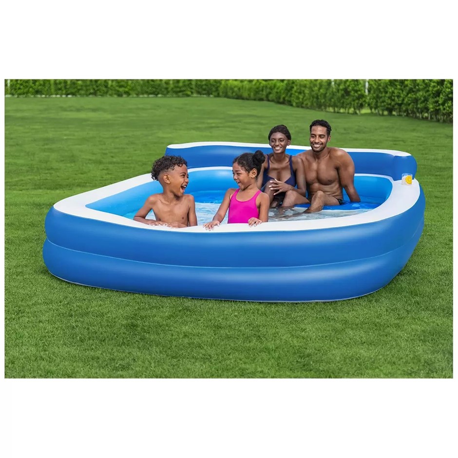 H2OGO! Inflatable Family Lounge Pool 305 x 218 x 69cm NB: Condition unknown