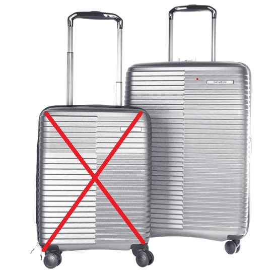 SAMSONITE Stackit Hardside Large Luggage, 73cm, Silver. NB: Has been used,