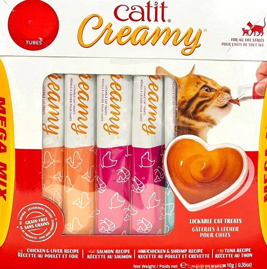 160 x CATIT Creamy Likable Cat Treats, 10g. NB: not in original box. Buyer