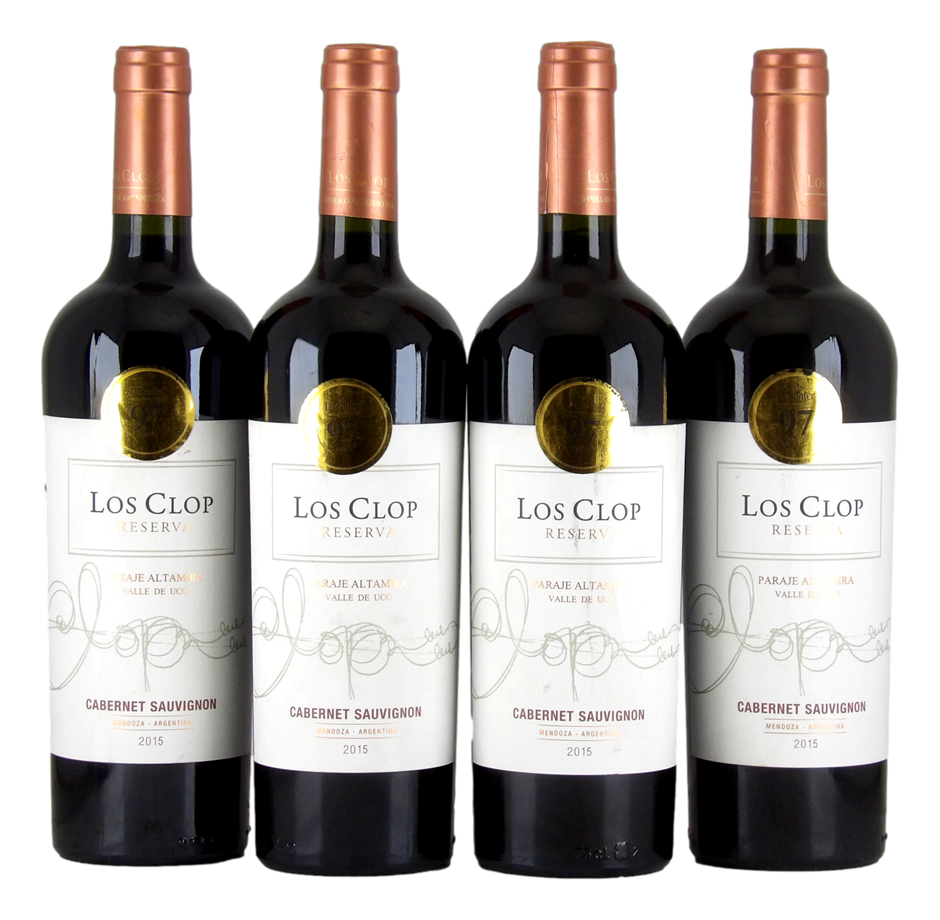 Los Clop Paraje Altamira, Valle De Uco, Mendoza Arg Cab Sav 2015 (4x 750mL)