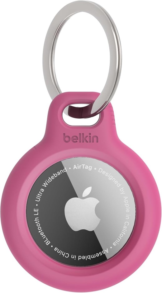 BELKIN AirTag Case with Key Ring, Secure Holder Protective Cover for Air Ta