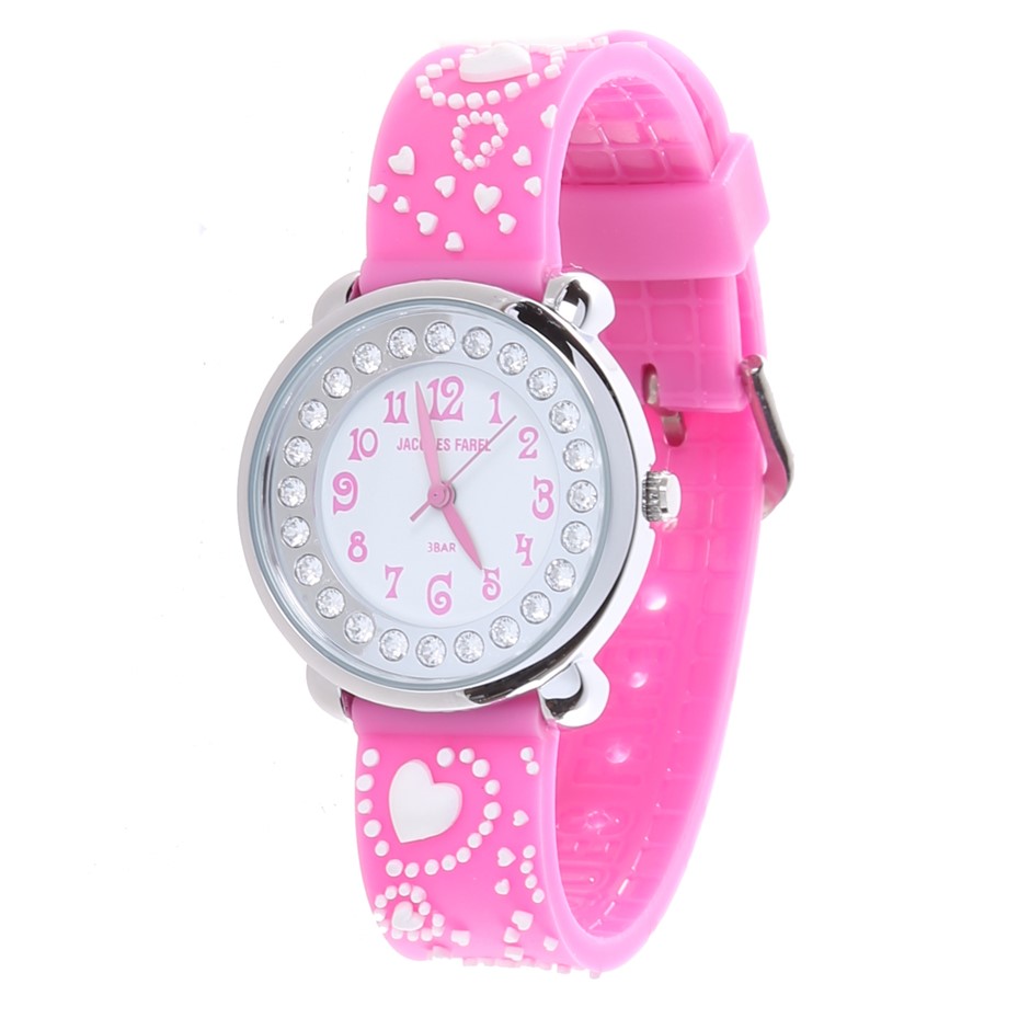 2 x JACQUES FAREL Girl's Stainless Steel Wrist Watches, Crown Quartz Japane