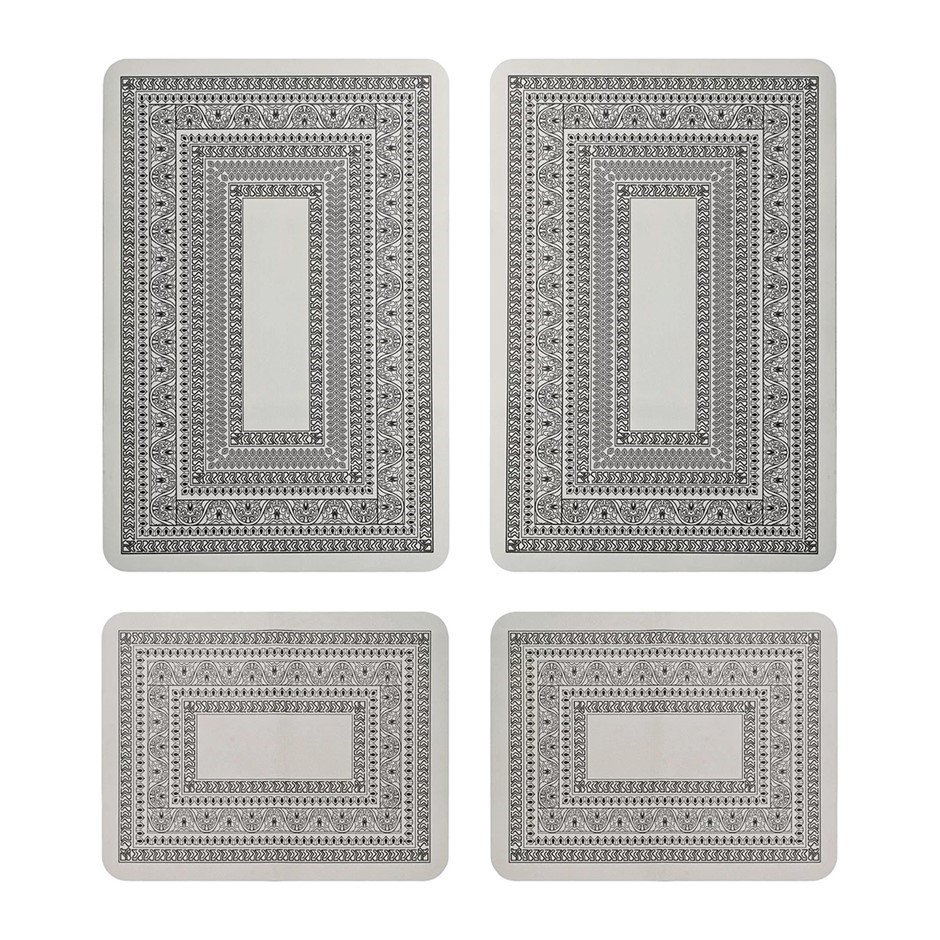 2 x CREATIVE Home Ideas Multi-Purpose Kitchen Mat Large & Small Pack 4 Piec