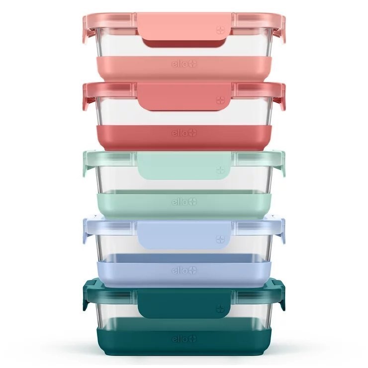 Ello Meal Prep Glass Storage 5 Piece Container Set
