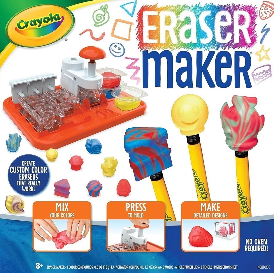 CRAYOLA Eraser Maker, DIY Craft Kit, Multicolour. Perfect For Gift, School