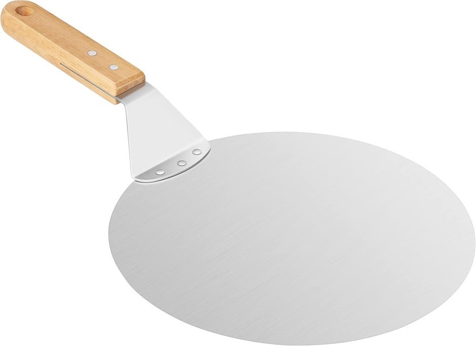 2 x UNKNOWN BRAND Pizza Paddle with Wooden Handle, 10 Inches.