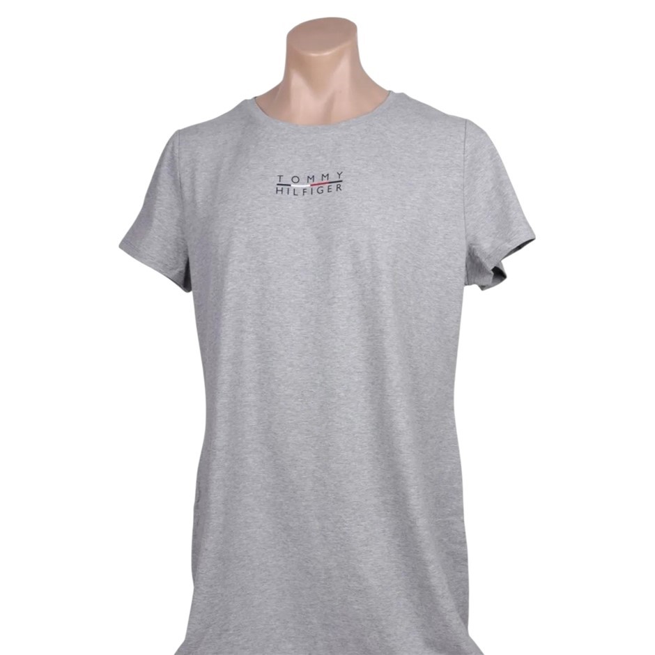 TOMMY HILFIGER Women's Tee Dress, Size XL, 95% Cotton, 069 StoneGreyHeather