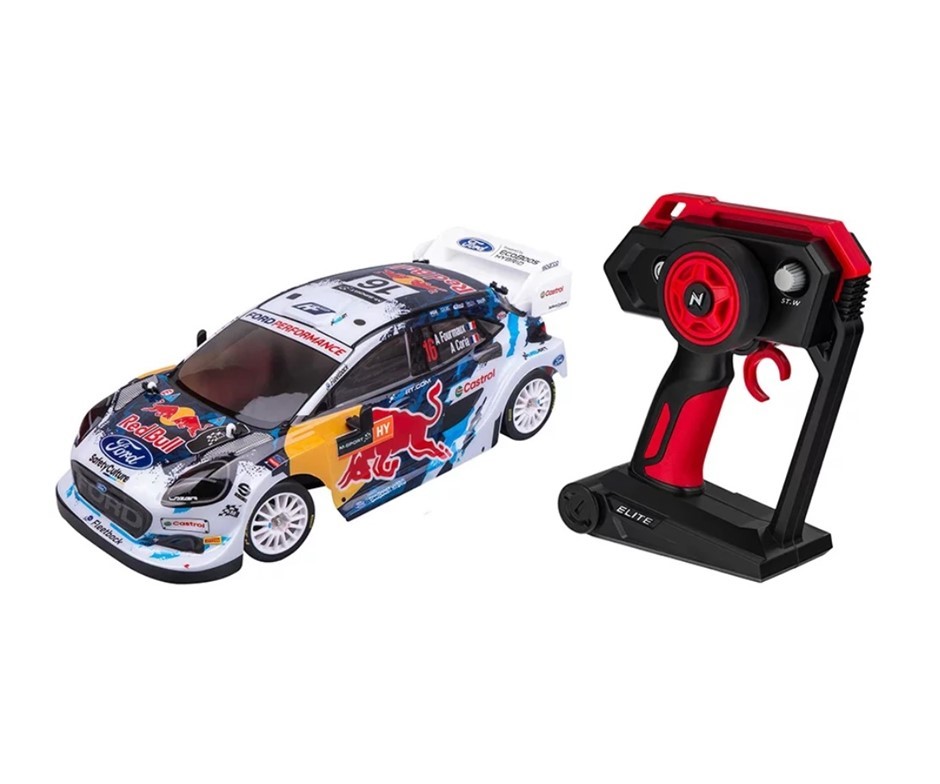 5 x NIKKO Radio Control Elite Race Car, Red Bull #16 Ford, White. N.B: Well