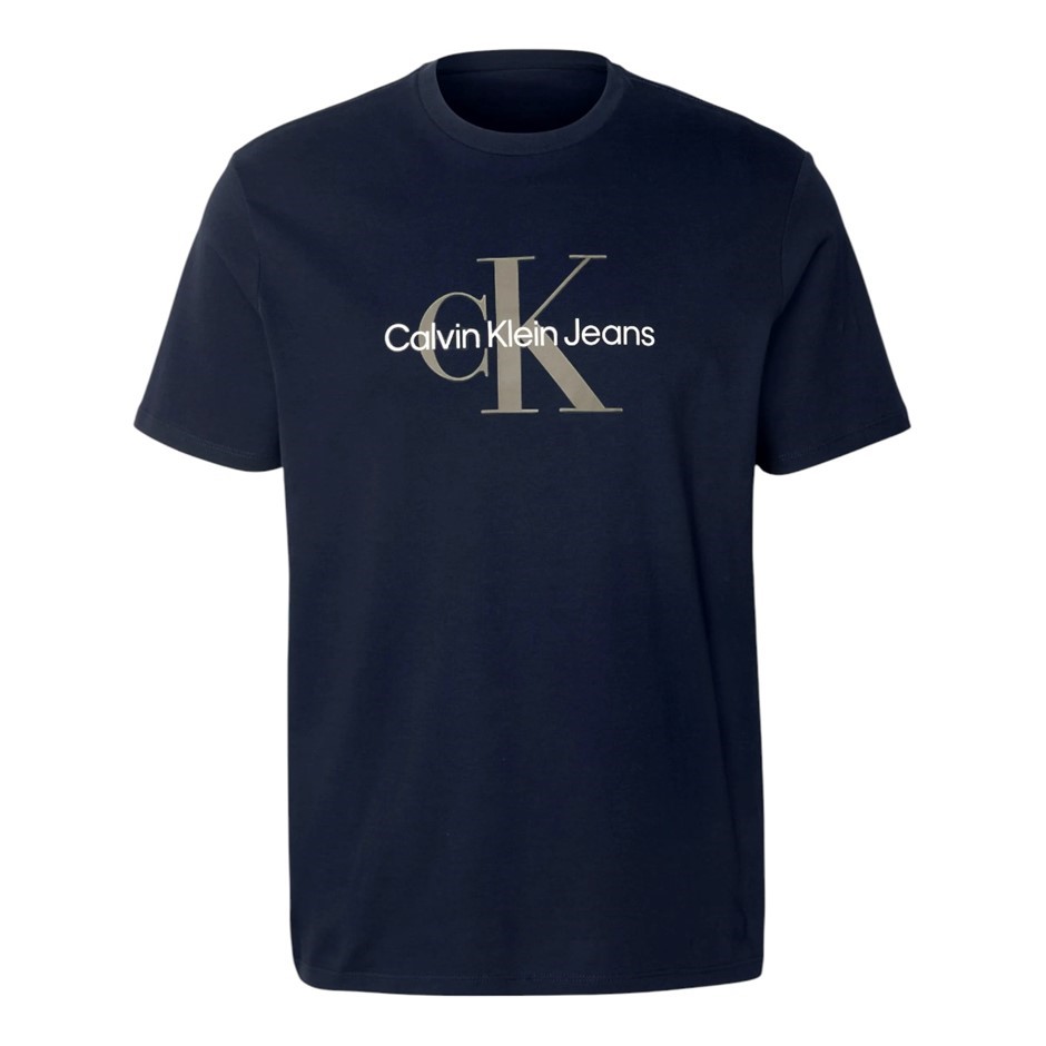 CALVIN KLEIN Men's Tee, Size L, 100% Cotton, Dark Sapphire (CEF), 40DC813.