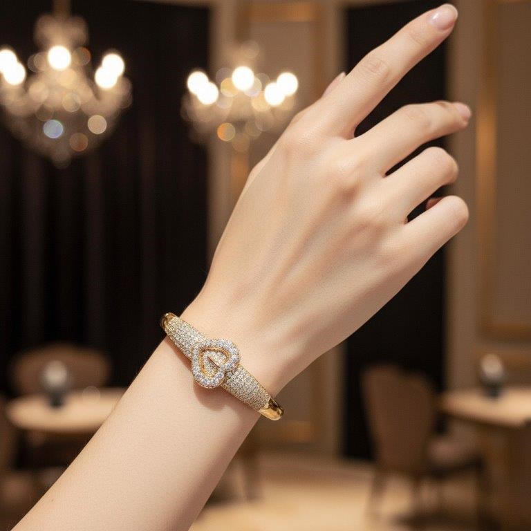 18KGold Filled/ITALY Solid Yellow Bangle -(Stamped 18KGold Filled/ITALY)