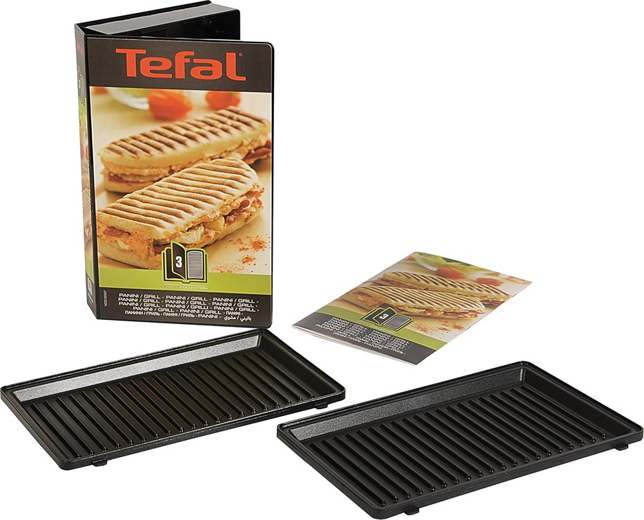 TEFAL Snack Collection Panini/Grill, Recipe Books Included, Box Set Storage