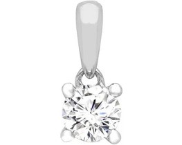 9K WHITE GOLD 0.15ct HI I1 DIAMOND CLAW PENDANT