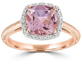 9K RSE GLD 0.05CT HI I1 DIAMOND PNK AMYST