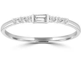 9K WHITE GOLD 0.12CT HI I1 DIAMOND RING