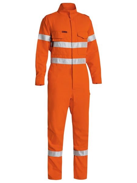 2 x BISLEY Flame Resistant Hi-Vis Coverall, Size 97R, Orange. Lightweight W
