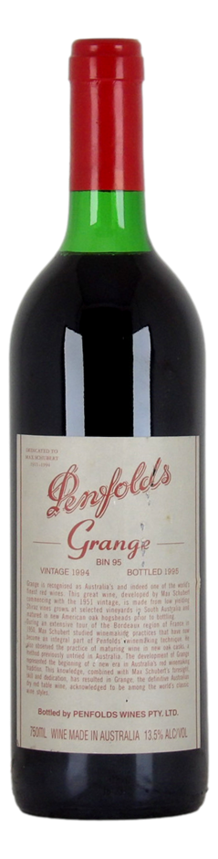 Penfolds Bin 95 Grange 1994 (1x 750mL) SA.