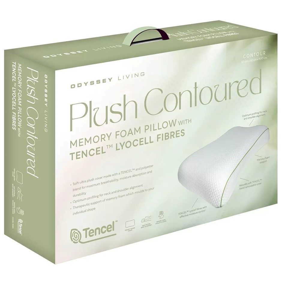 ODYSSEY LIVING Tencel Plush Memory Foam Pillow.