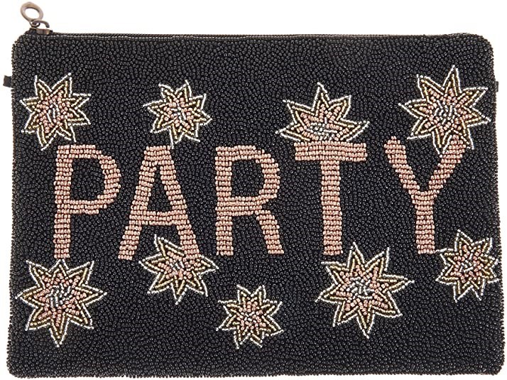 FROM ST XAVIER Women's Soiree Clutch, Colour Rose Gold/Black, One Size.