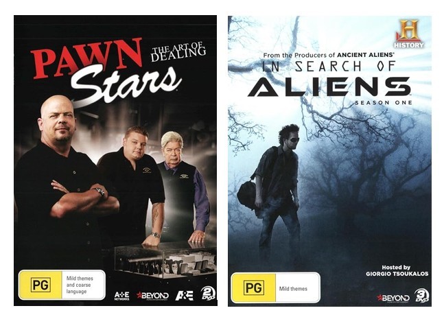 DVD Bundle: 1 x HISTORY In Search Of Aliens: Season 1 & 1 x Pawn Stars: The