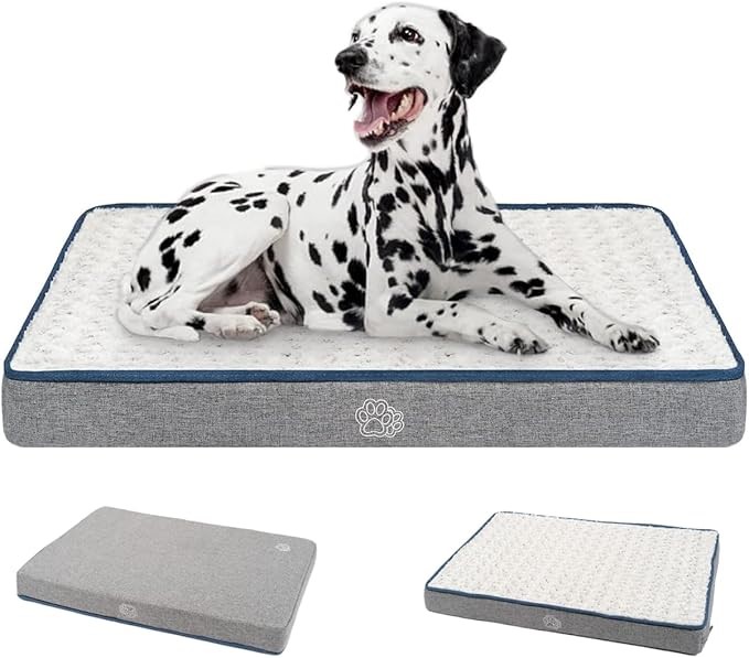 EMPSIGN Waterproof Dog Bed for Crate Pad Reversible Cool and Warm, Pet Beds