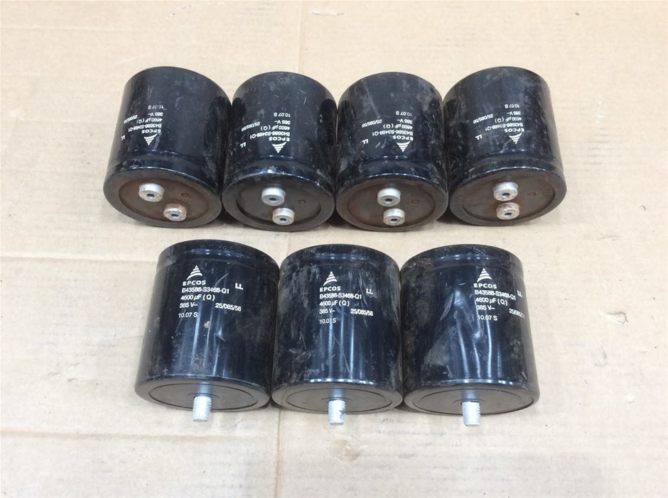 EPCOS B43586-S3468-Q1 4600µF 385V Electrolytic Capacitor (Lot of 7)