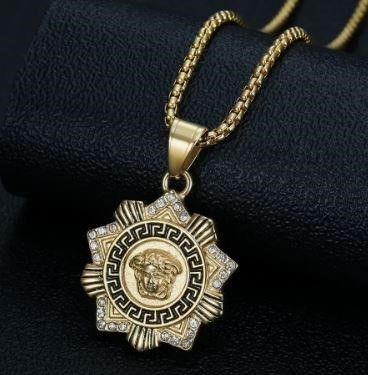 Italy 925 Silver Hip Hop Men's Necklace (Stamps)-Free Chain