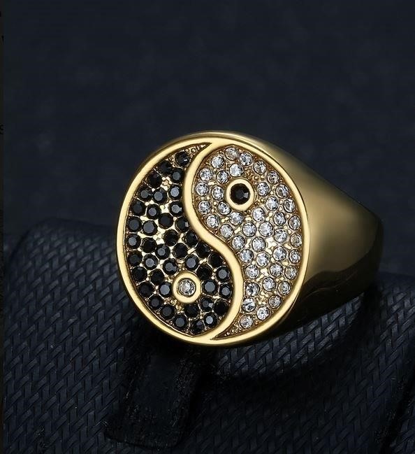 Italy 925 Silver Hip Hop Men's Ring (Stamps)-10 US