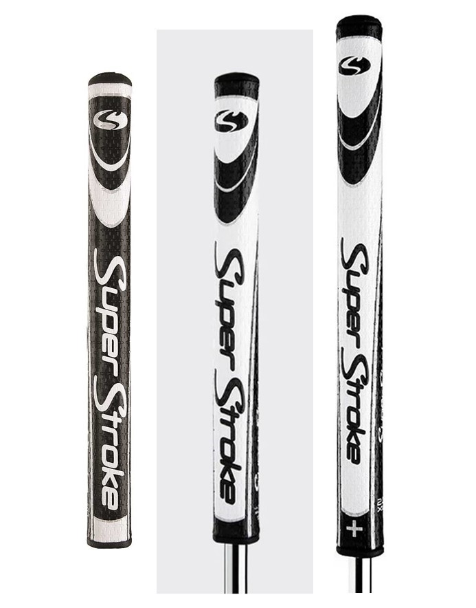 3 x Assorted SUPERSTROKE Legacy Putter Grips, Black/White, Comprising: 1 x