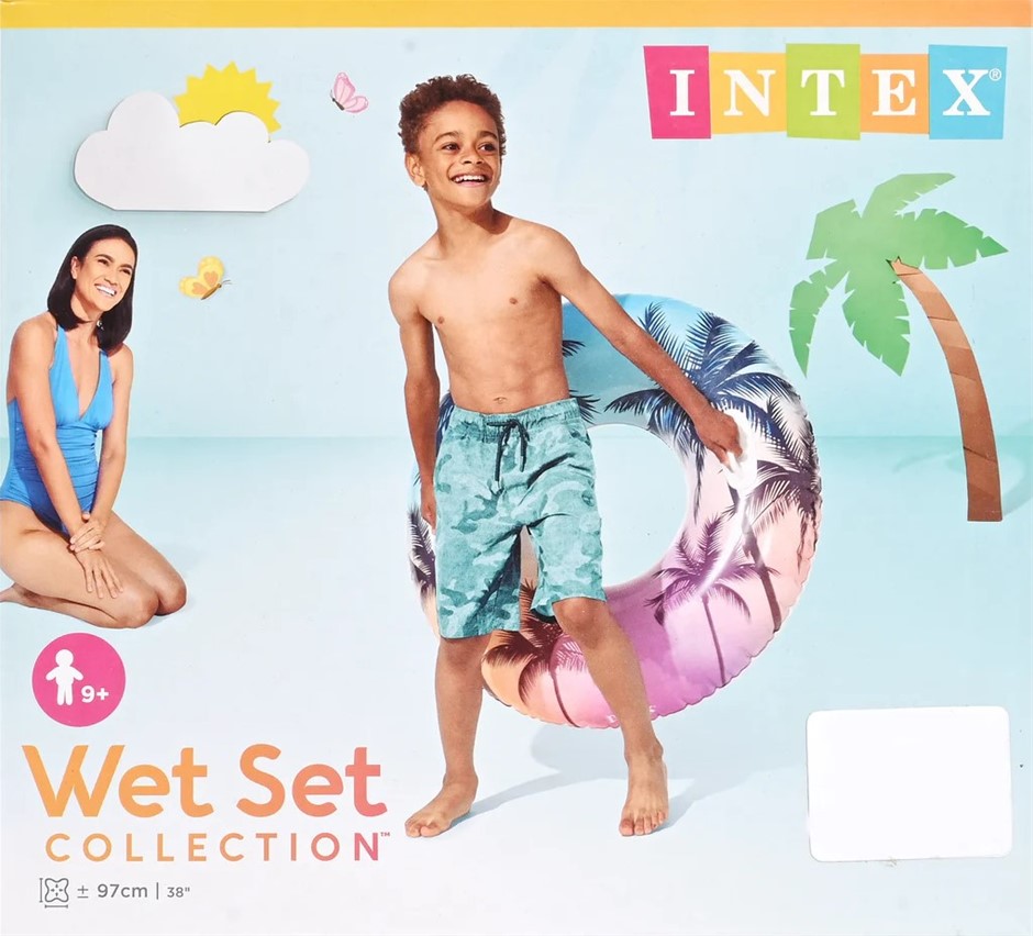 INTEX Float Tube with Handles, For Kids 9Yrs+, Small, Approx. 97cm, 38", Pa