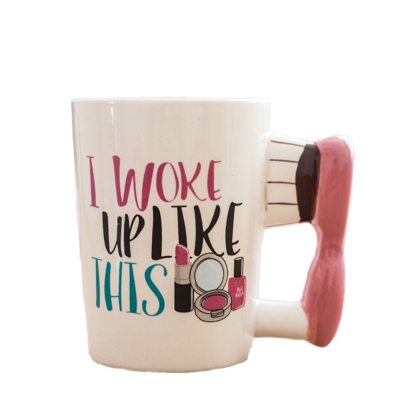FASHIONMUG Girls Tool HairBrush Mug, Pink. NB: Damaged Box